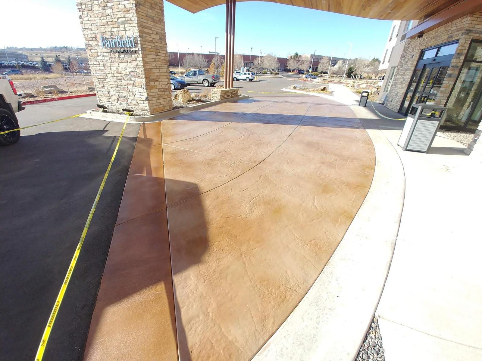 Commercial stamped driveway at Fairfield
