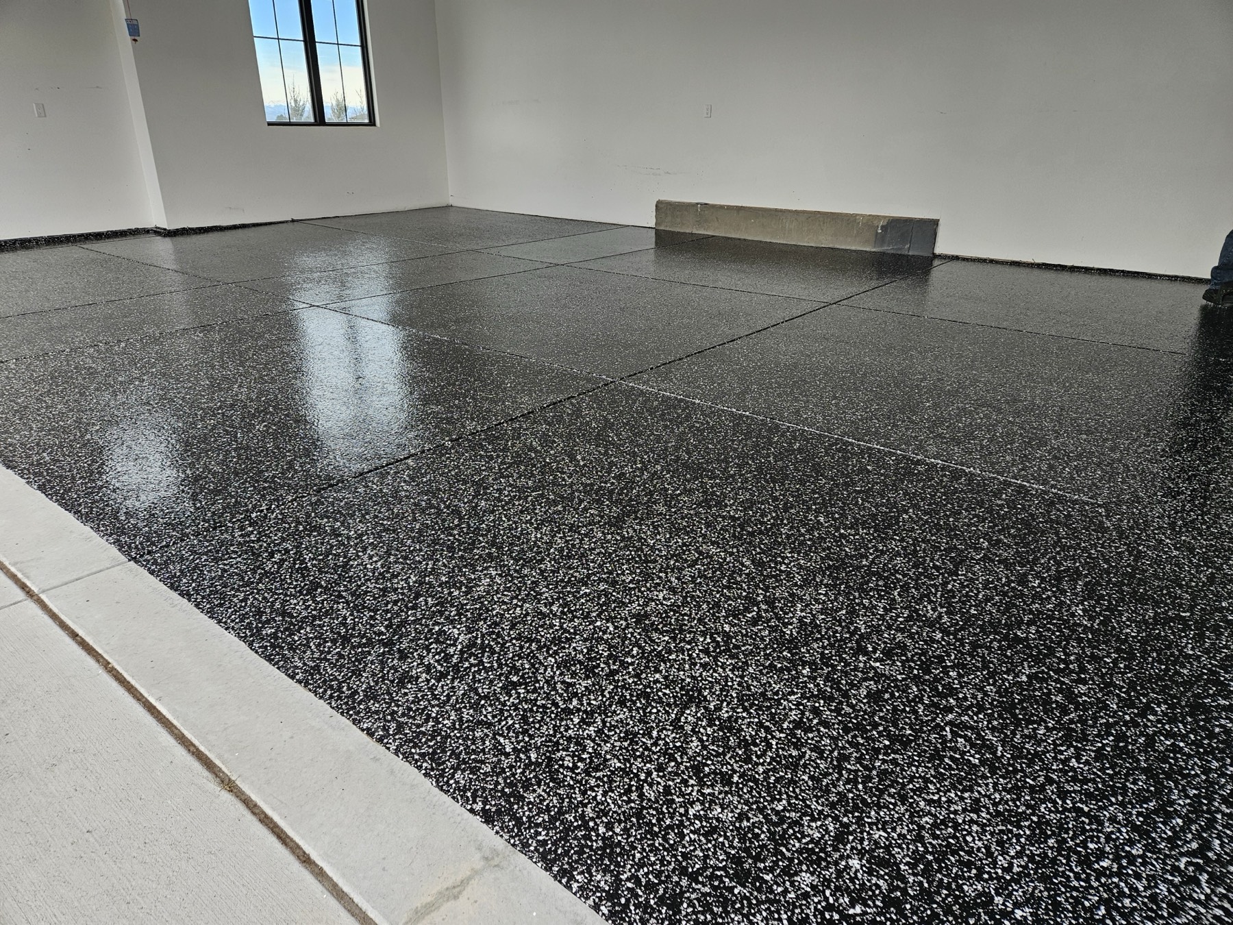Garage chip floor