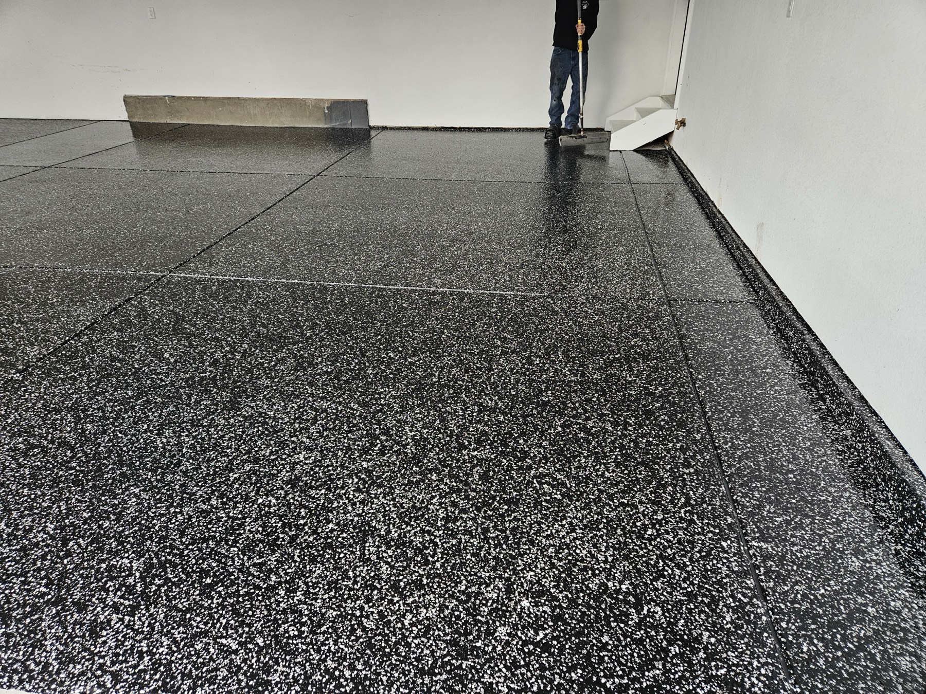 Garage chip floor