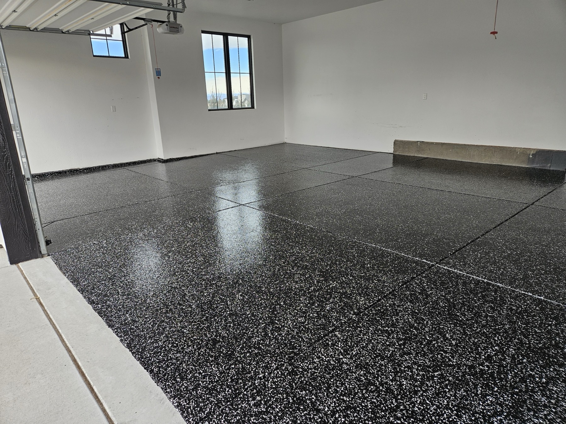 Garage chip floor