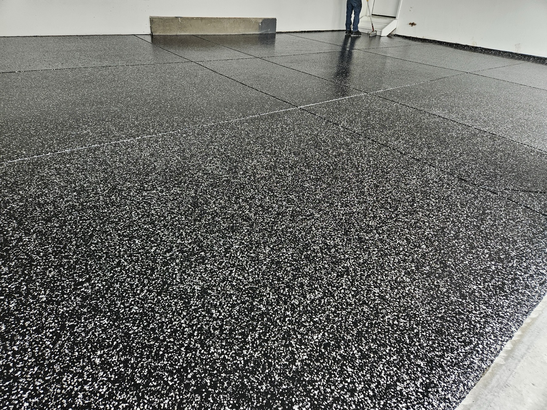 Garage chip floor