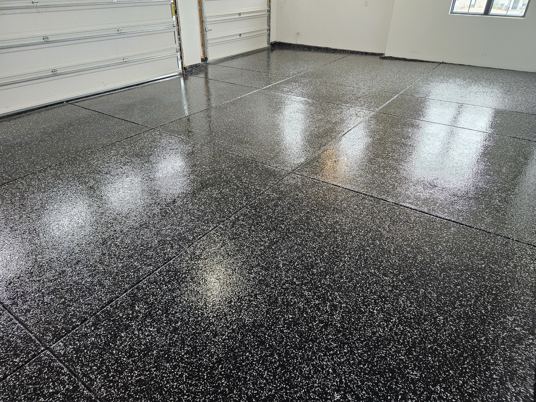 Garage chip floor