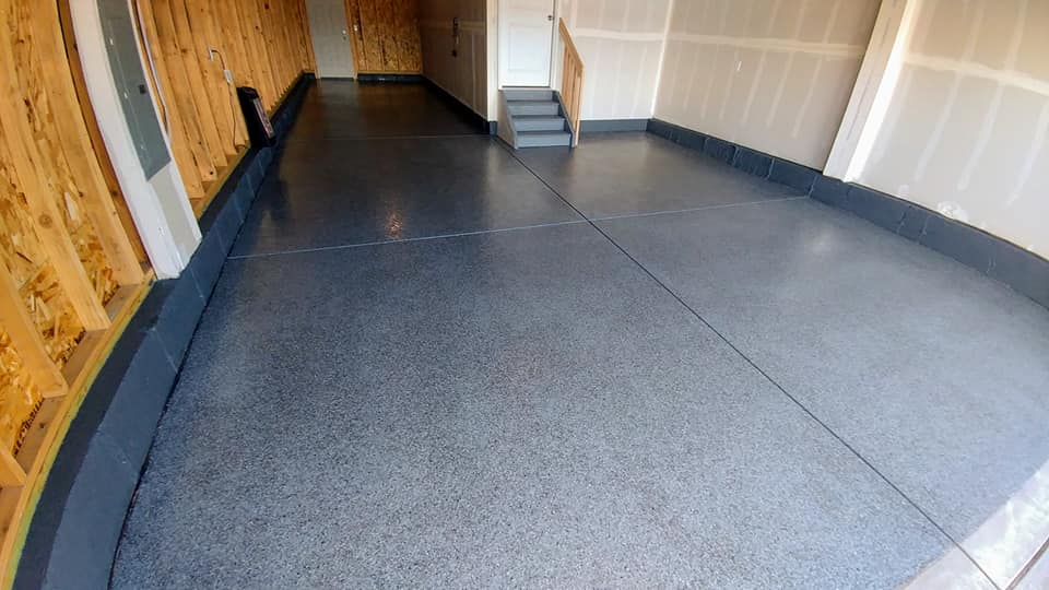 Garage chip floor