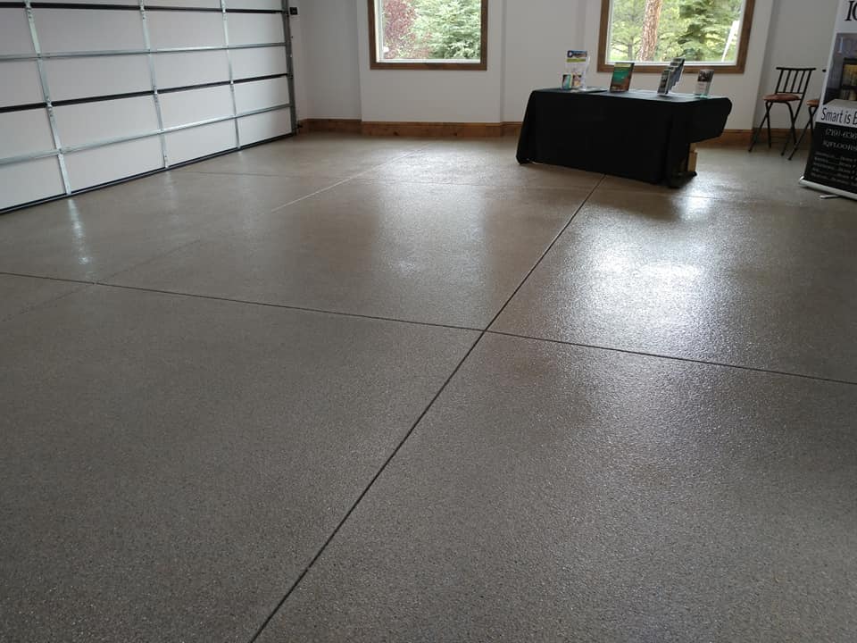 Garage chip floor