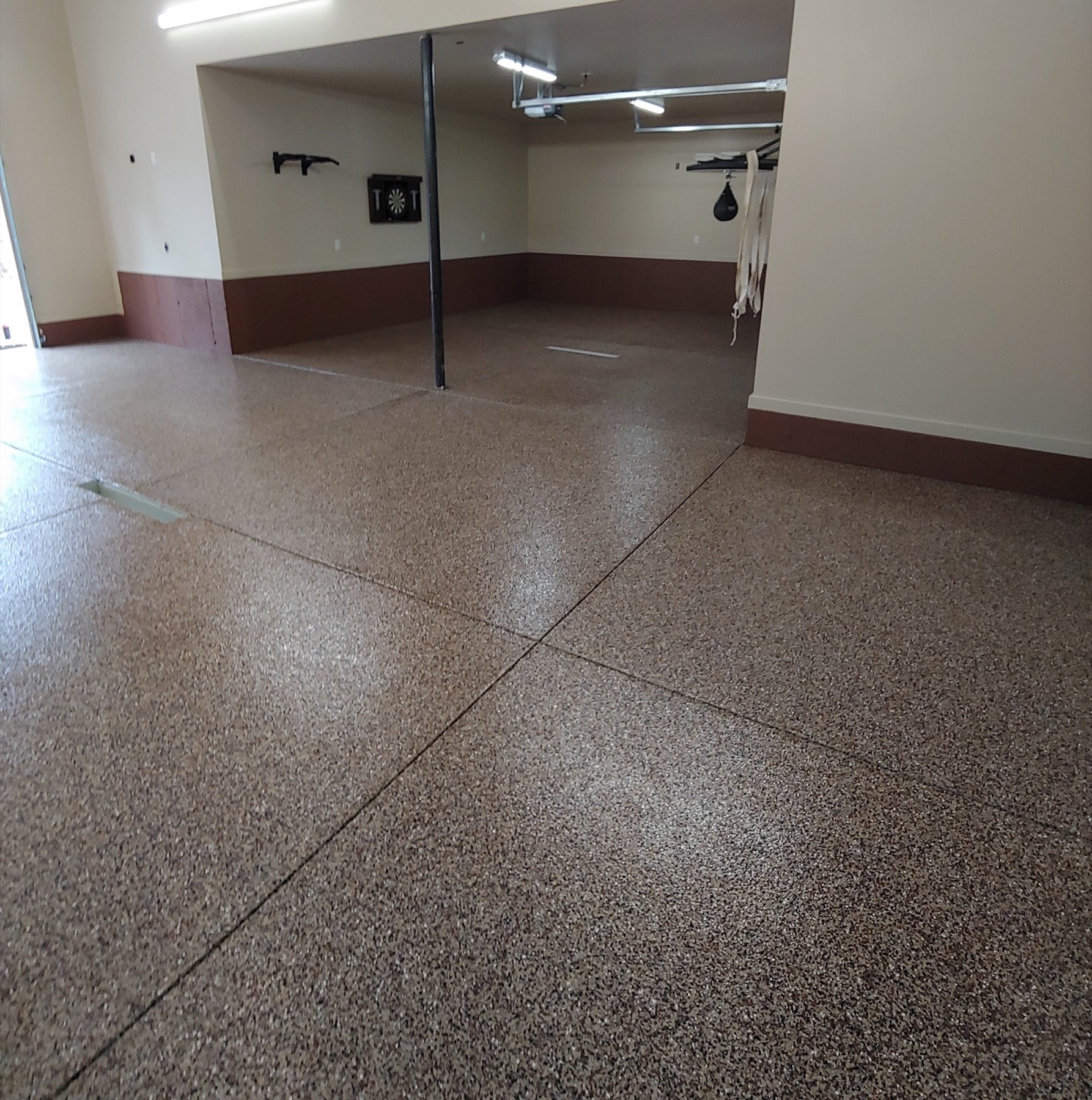 Garage chip floor