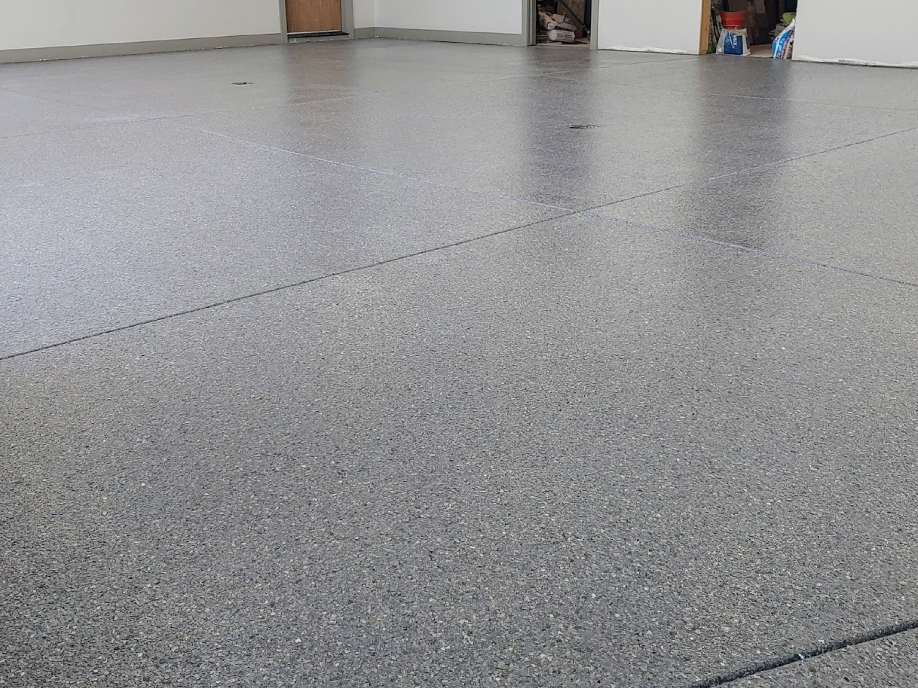 Garage chip floor after