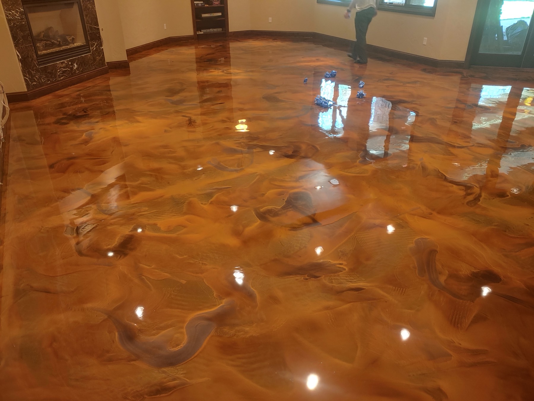 Metallic epoxy