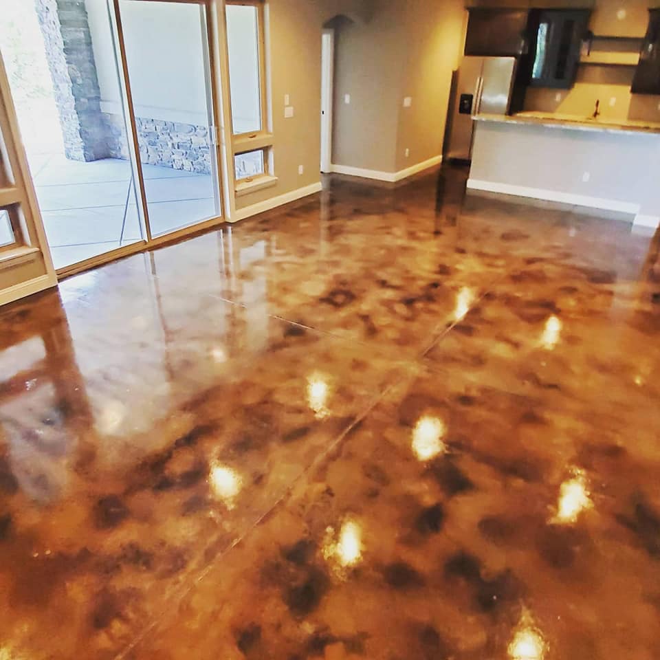 Acid stained basement